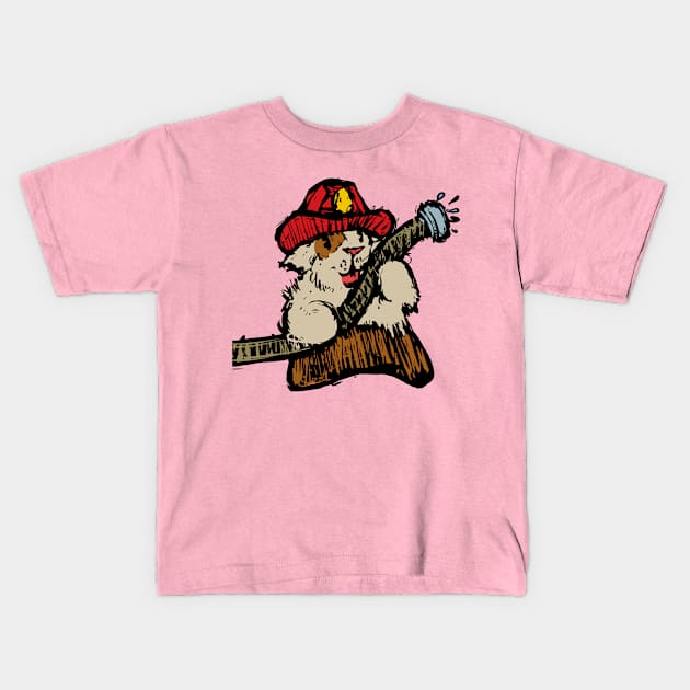 Guinea Pig Fireman Kids T-Shirt by GuineaPigArt